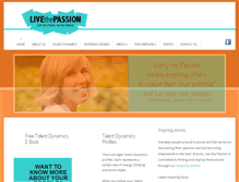 Tablet Screenshot of livethepassion.com.au